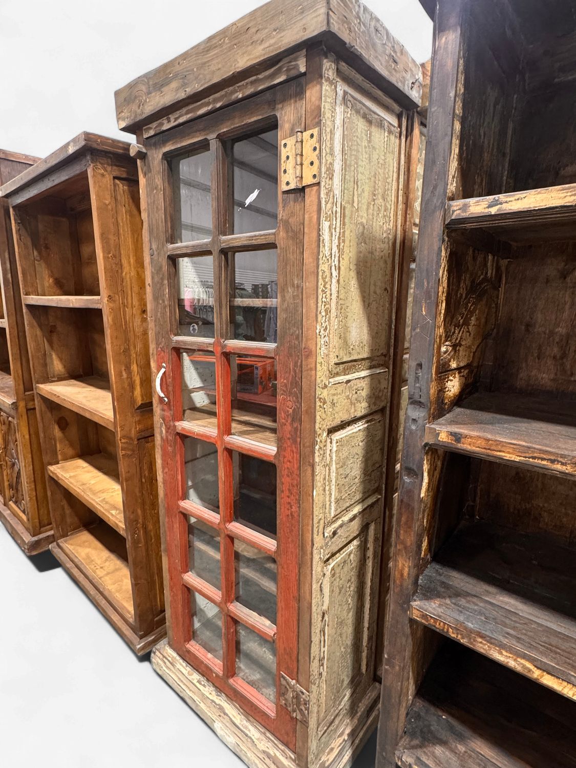 Tall Old Door Cabinet 12 Glass