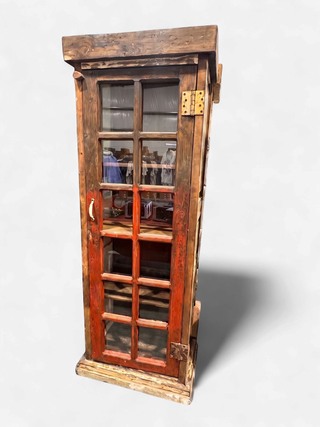 Tall Old Door Cabinet 12 Glass