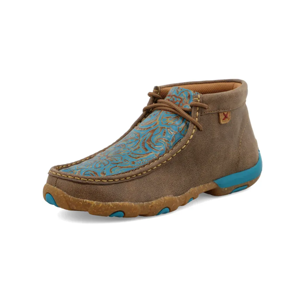 Twisted X Women's Chukka Driving Moc - Bomber &amp; Turquoise (WDM0148)