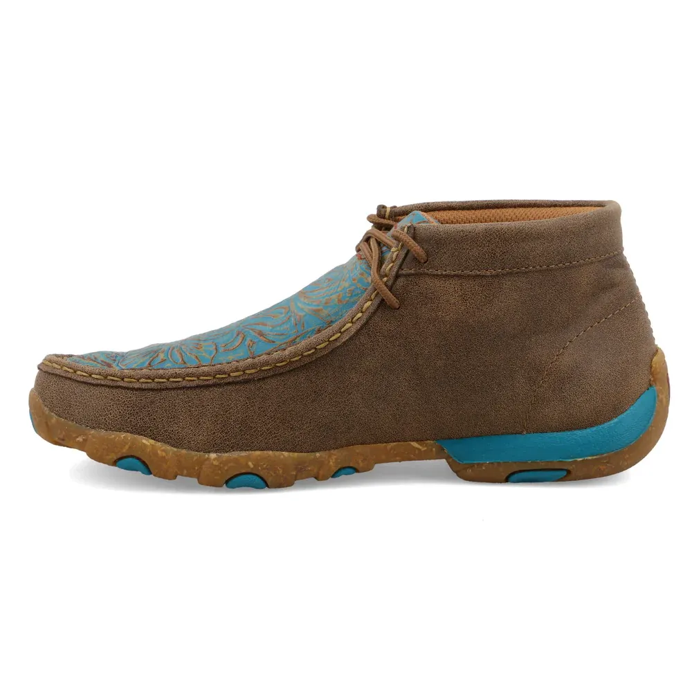 Twisted X Women's Chukka Driving Moc - Bomber &amp; Turquoise (WDM0148)