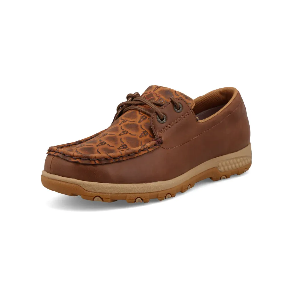 Twisted X Women's Boat Shoe Driving Moc - Brown Multi &amp; Rustic Brown
