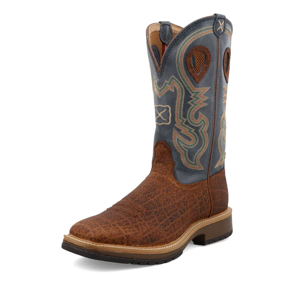 Twisted X Men's 12" Horseman - Distressed Saddle &amp; Peacock