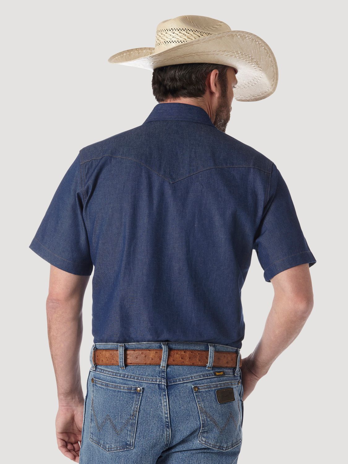 Wrangler Men's Authentic Cowboy Cut® Work Shirt - Blue Indigo