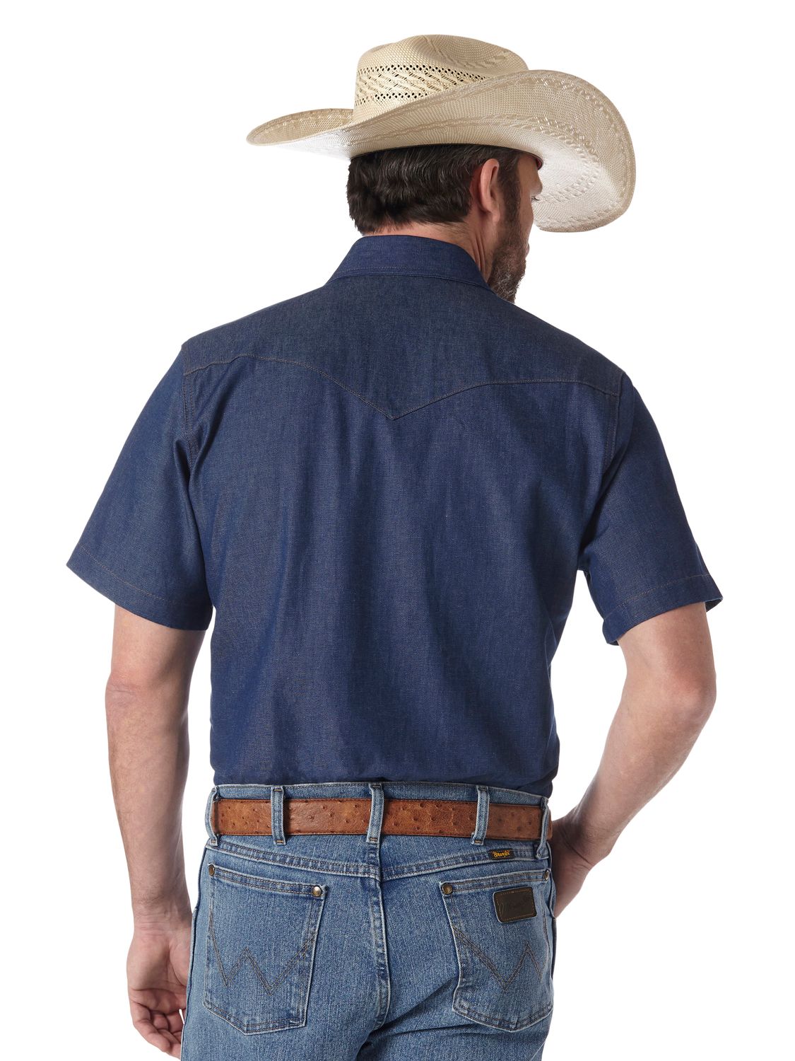 Wrangler Men's Authentic Cowboy Cut® Work Shirt - Blue Indigo