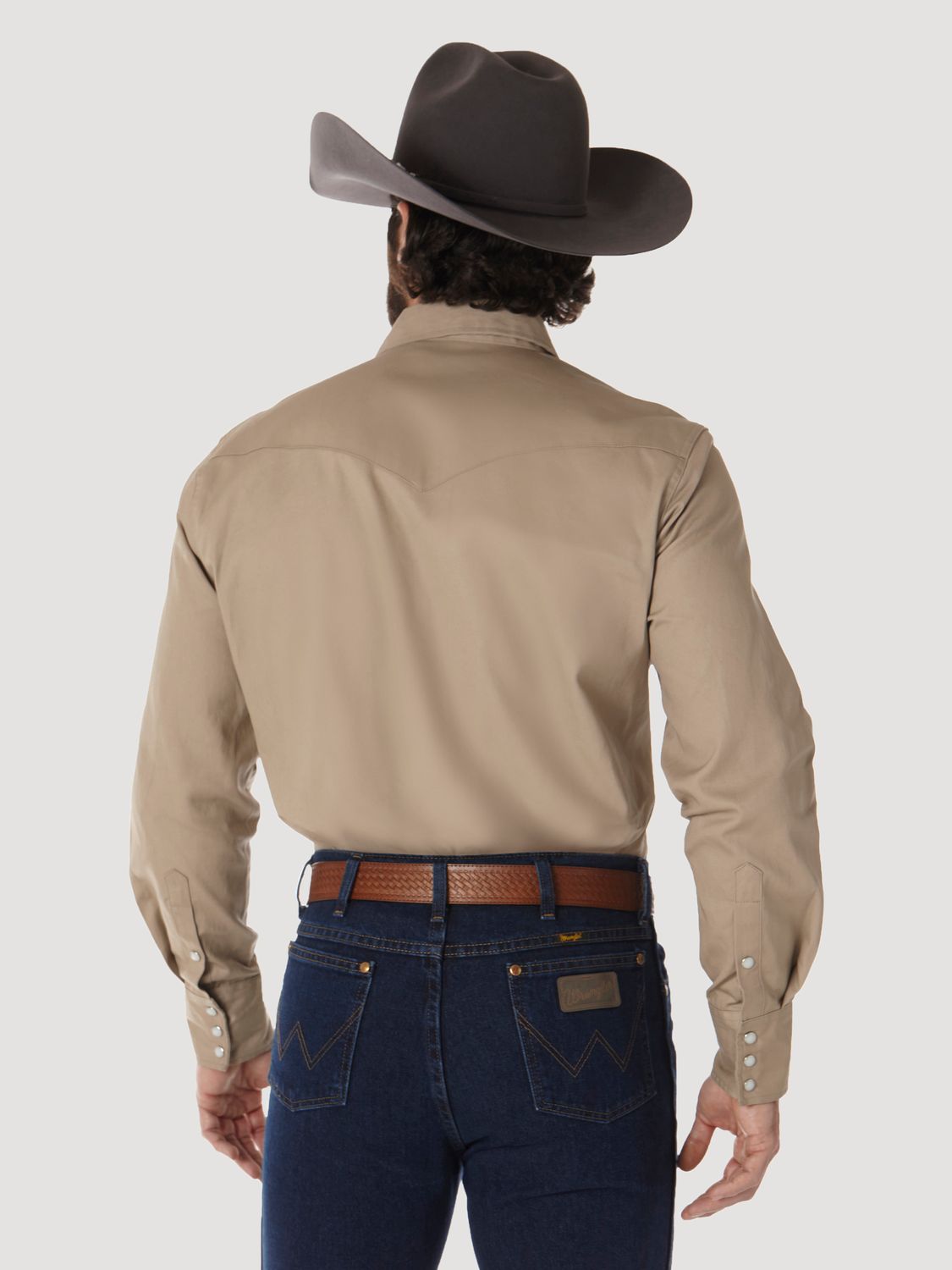 Wrangler Men's Authentic Cowboy Cut® Work Shirt - Khaki