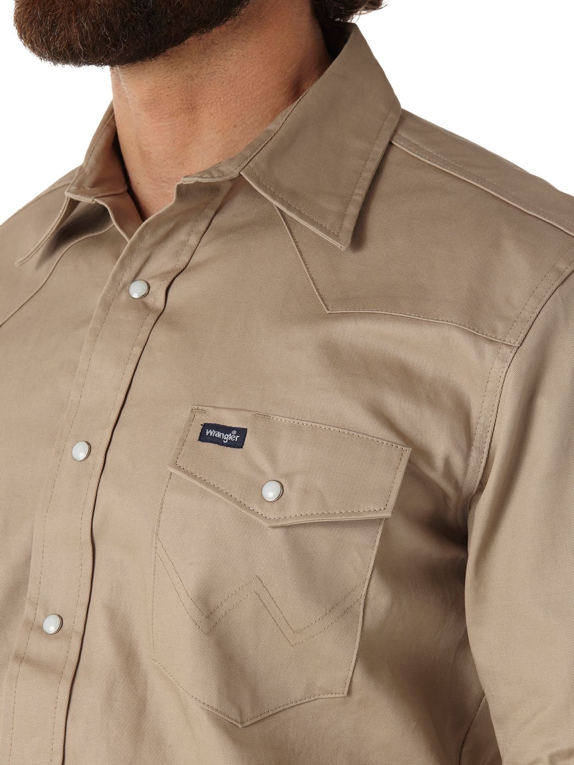 Wrangler Men's Authentic Cowboy Cut® Work Shirt - Khaki