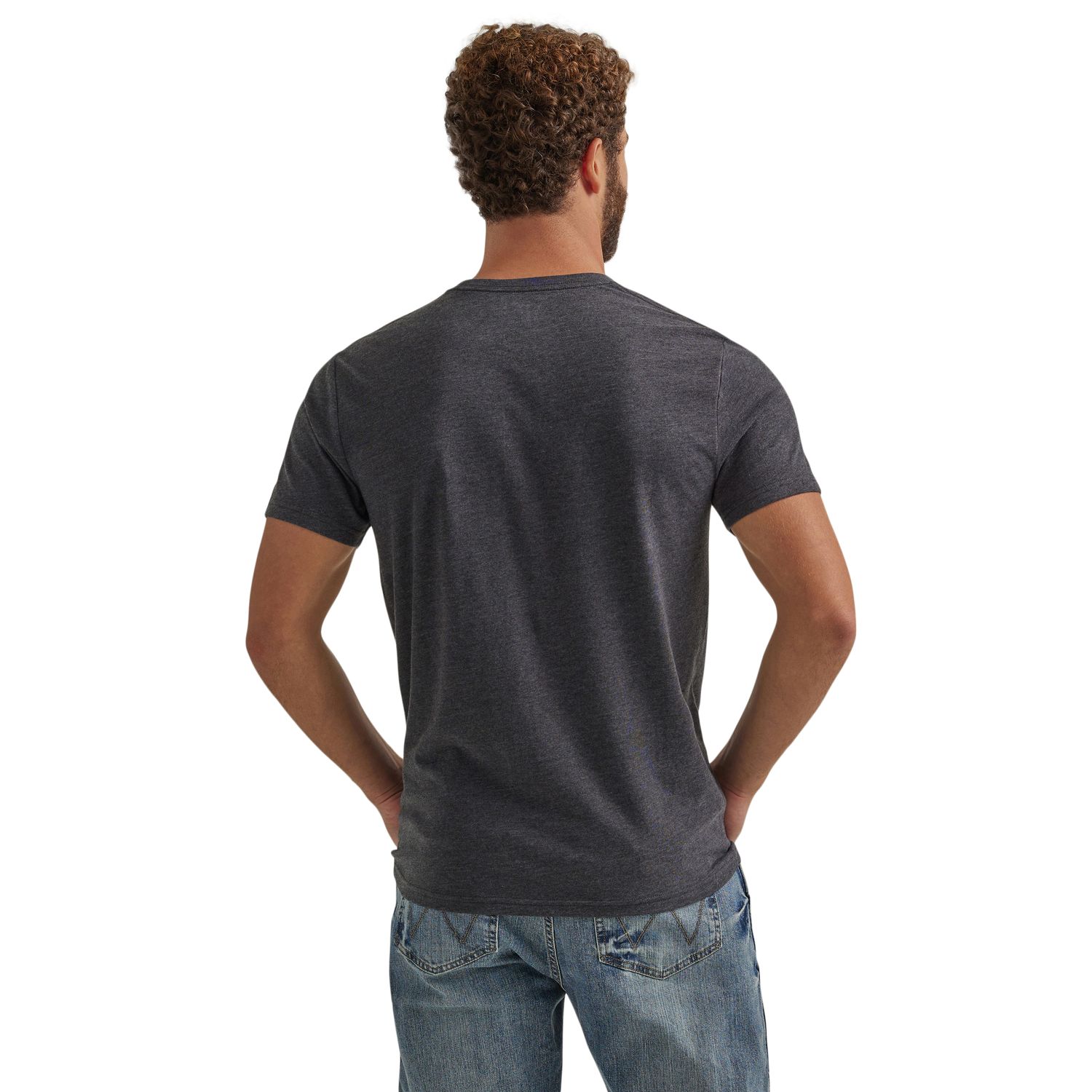 Wrangler® Year-Round Short Sleeve T-Shirt - Regular Fit - Caviar Heather