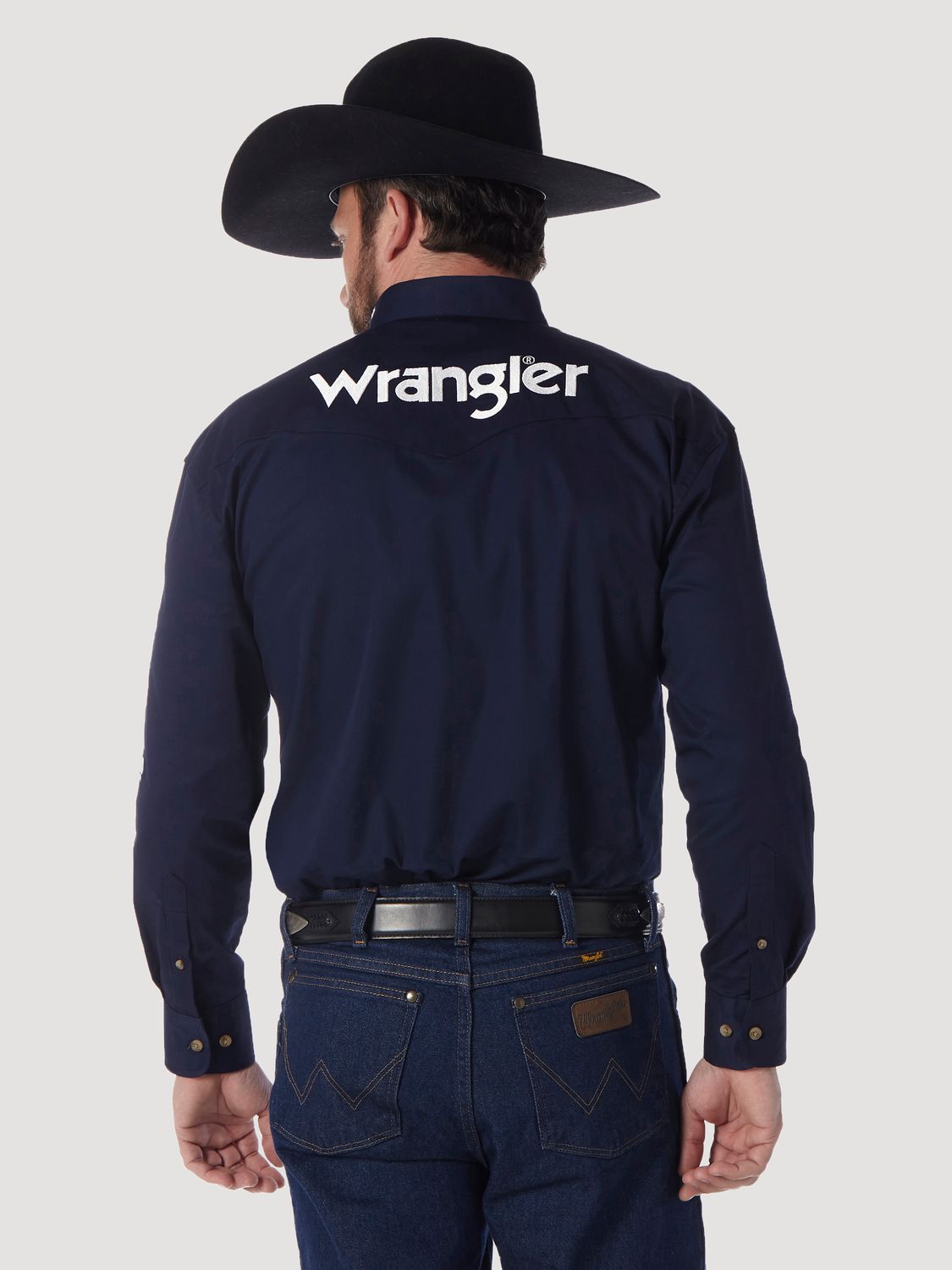 Wrangler® Logo Long Sleeve Shirt - Navy