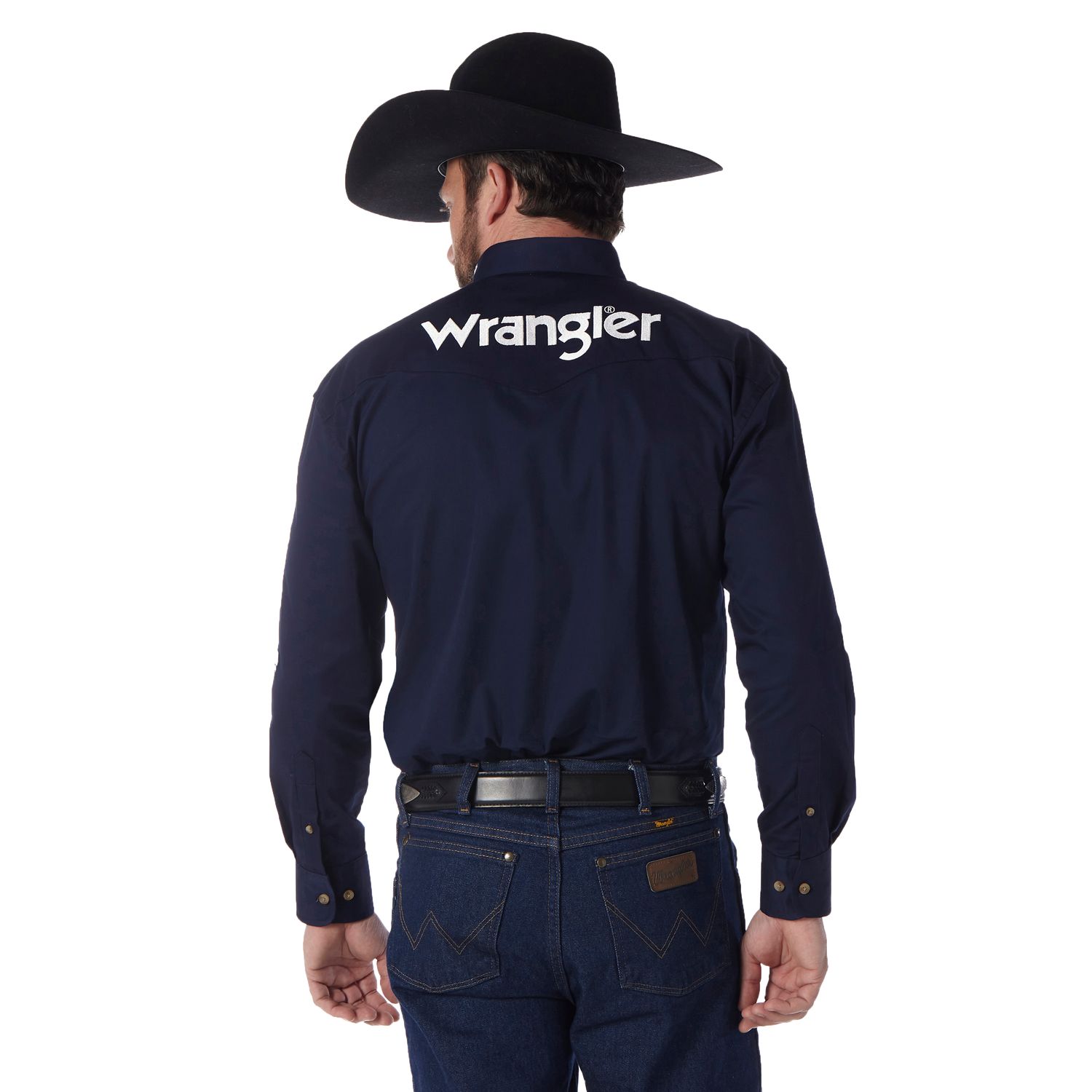 Wrangler® Logo Long Sleeve Shirt - Navy