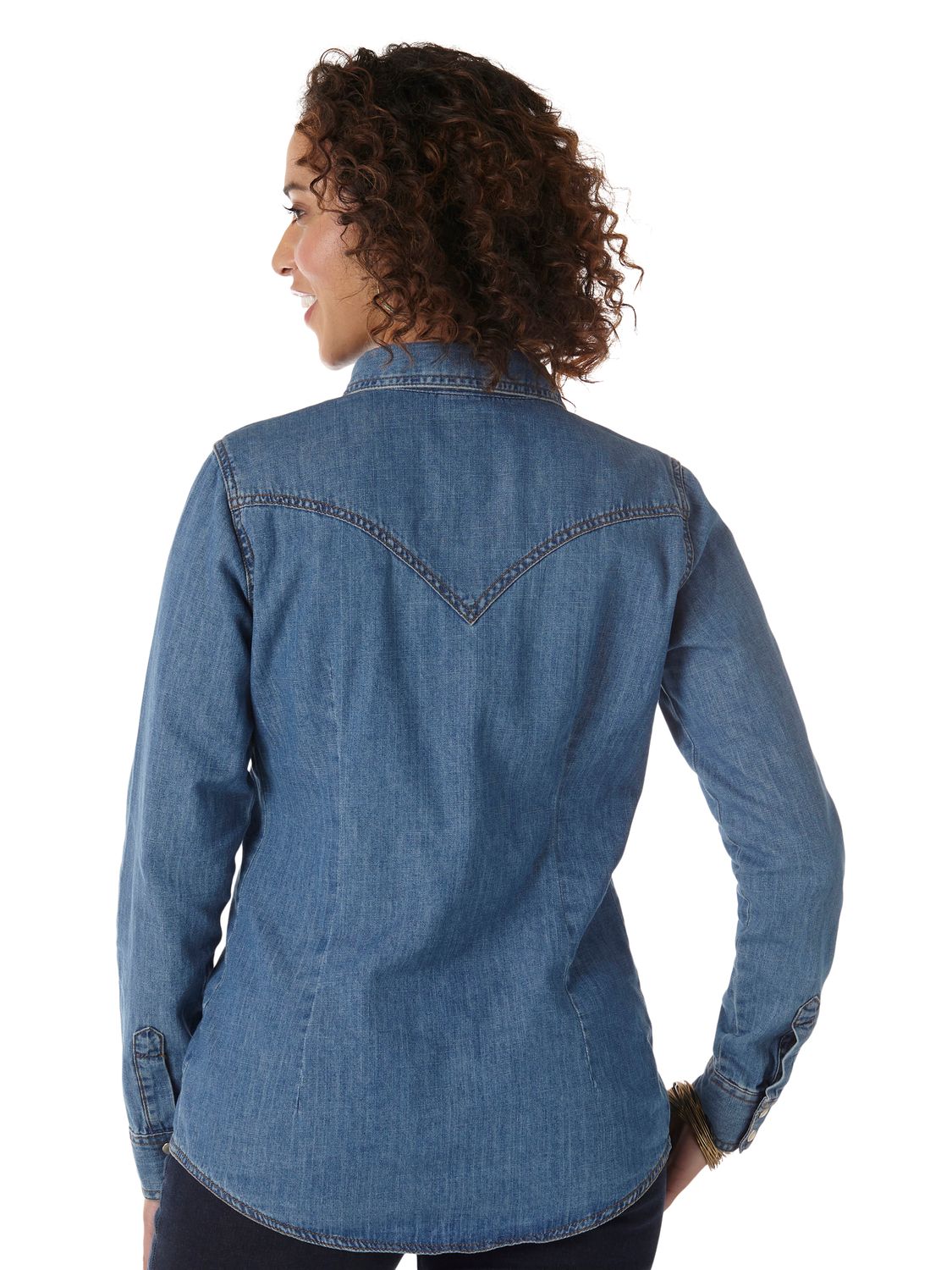 Wrangler® Western Fashion Top - Mid Denim