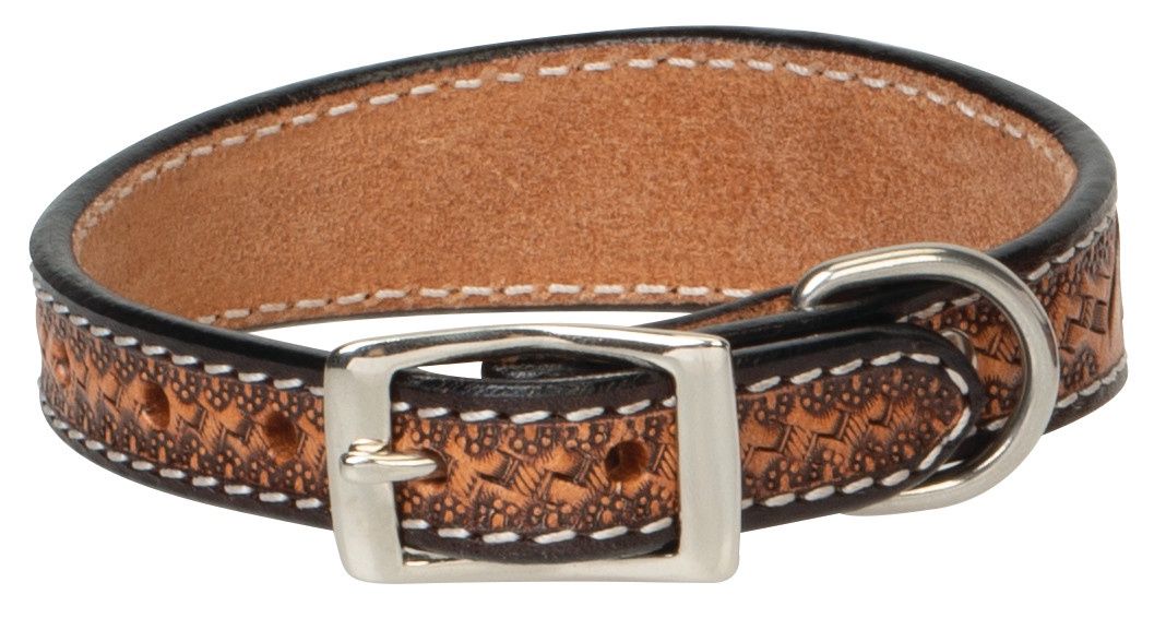 Weaver Pet Floral Tooled Leather Collar