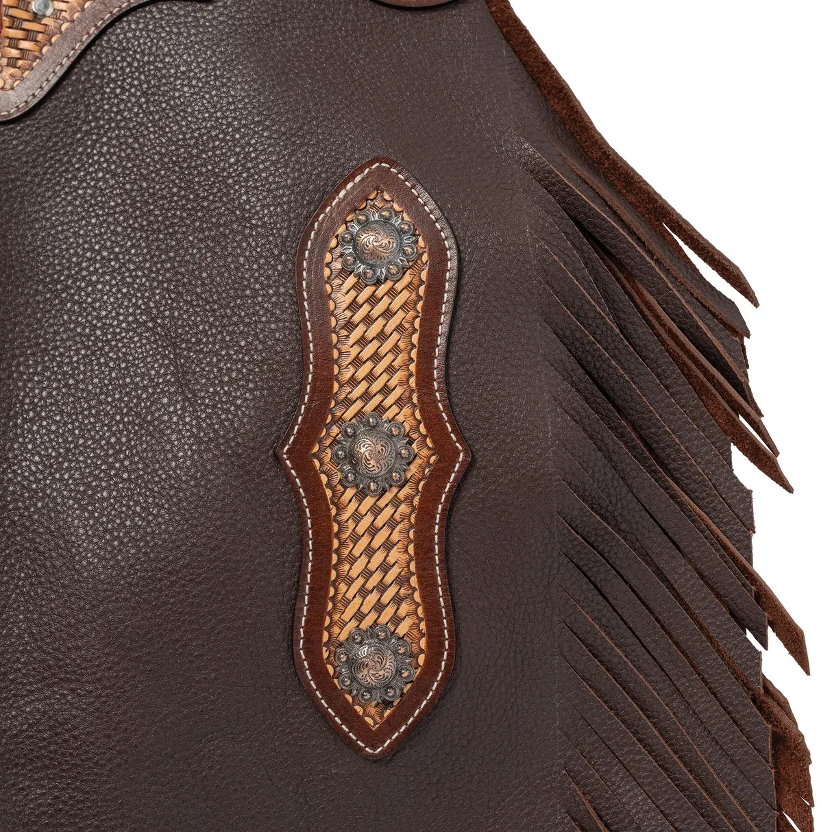 Weaver Equine Youth Leather Cowboy Chinks, Boys or Girls, Basketweave