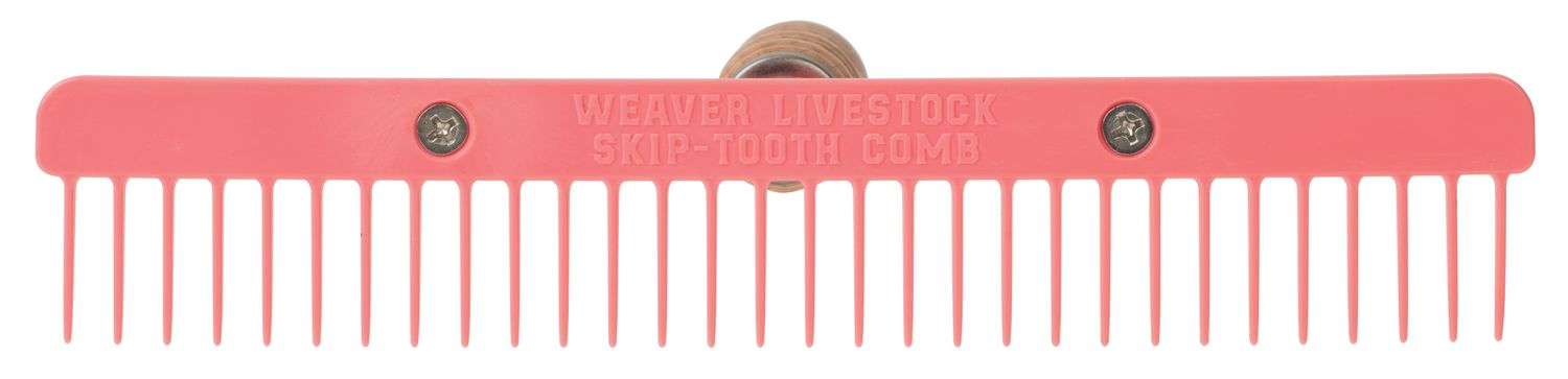 Weaver Livestock Skip Tooth Comb with Wood Handle and Replaceable Plastic Blade