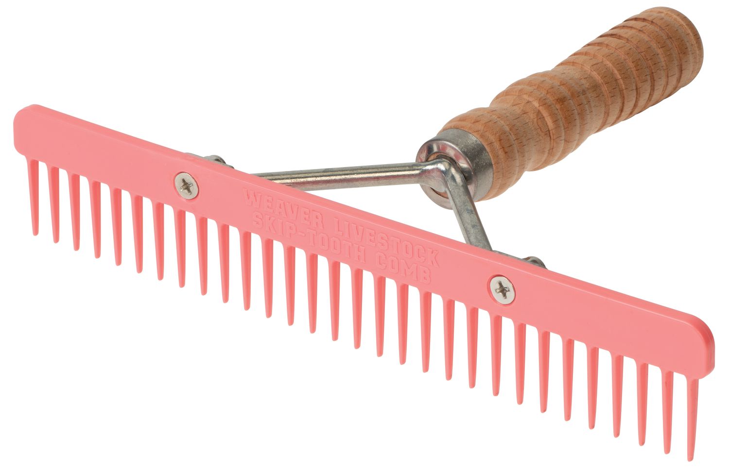Weaver Livestock Skip Tooth Comb with Wood Handle and Replaceable Plastic Blade