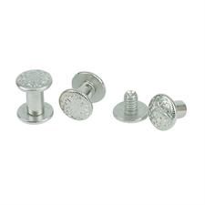 Weaver Equine Chicago Screw Handy Pack, Floral Nickel Brass