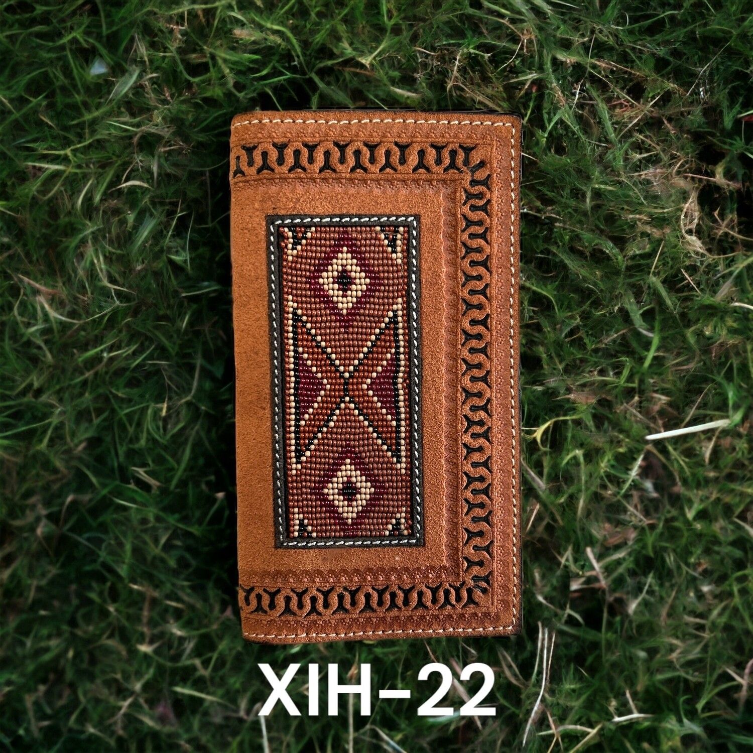 Twisted X Wallet, Rodeo, Leather, Earth-Tone Beading inset