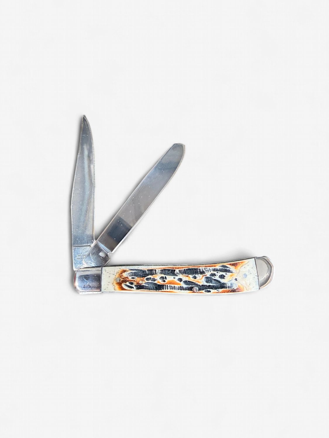 Twisted X Knife, 3 3/4-Inch Closed, Natural Bone, Trapper