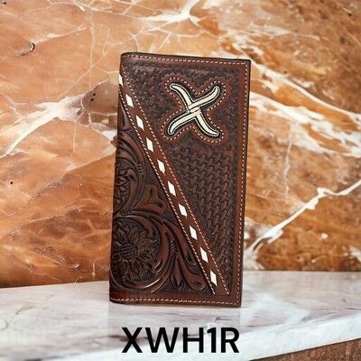 Twisted X Wallet, Rodeo, Basket Weave, Buckstitch