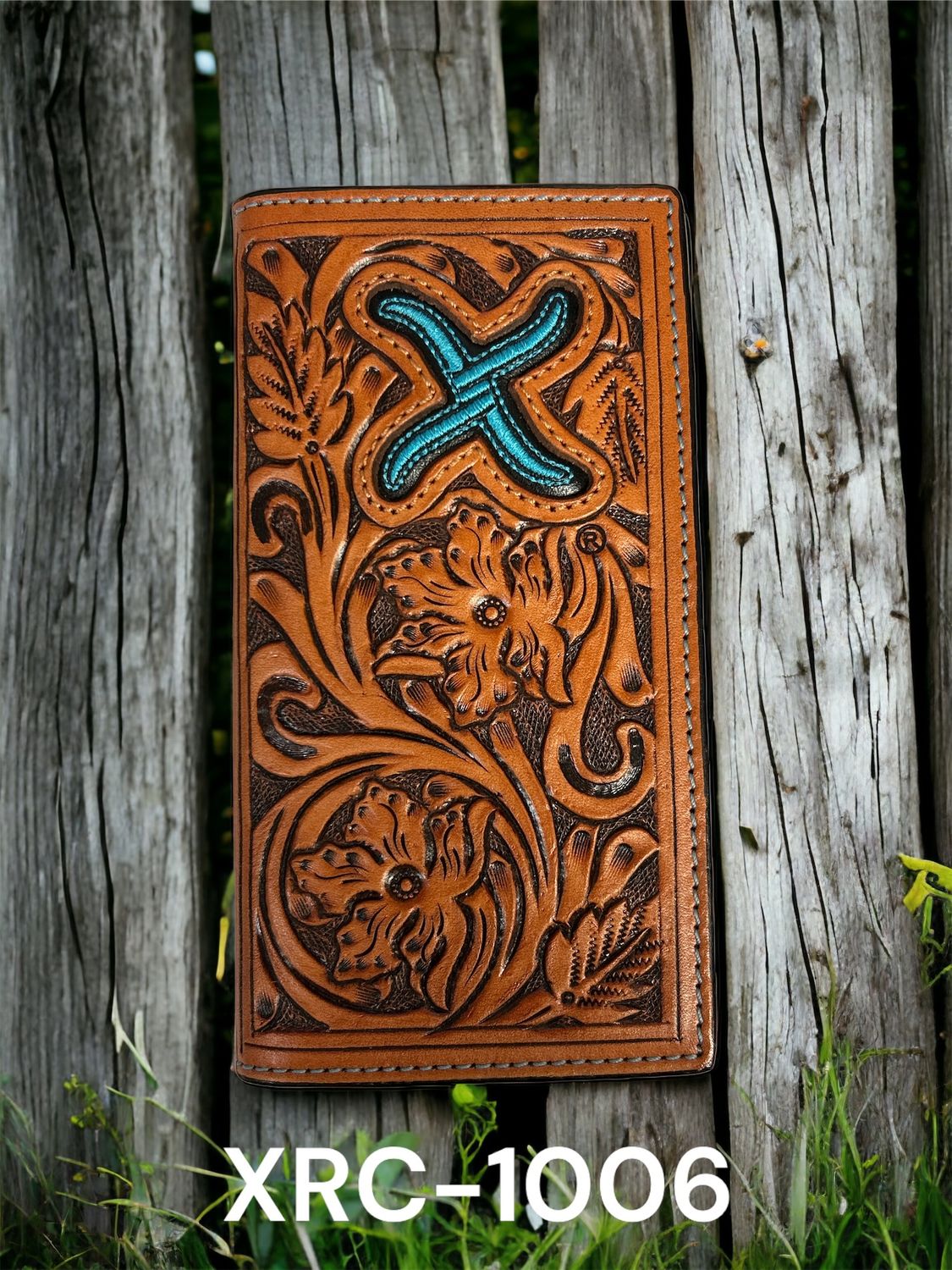 Twisted X Wallet, Rodeo, Tan with Emerald X