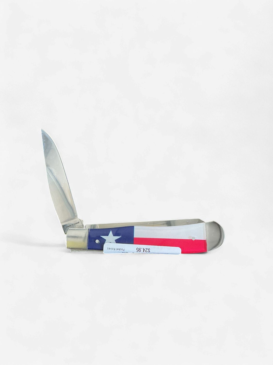 Circle SH 4-Inch Double-Blade Texas Flag Folding Knife