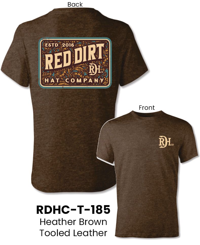 Red Dirt Tooled Leather T-Shirt