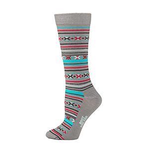 Boot Doctor Women's Aztec Crew Socks - Grey