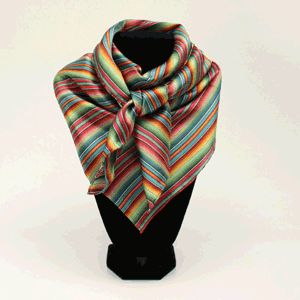 M&amp;F Western 33x33 Silk Wild Rag - Multi Stripe