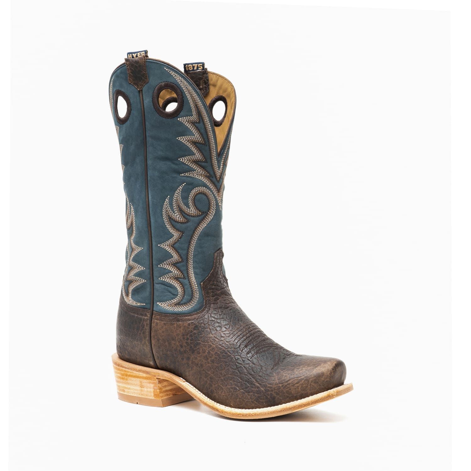 Hyer Men's McCune Cowhide Cowboy Boot- Black