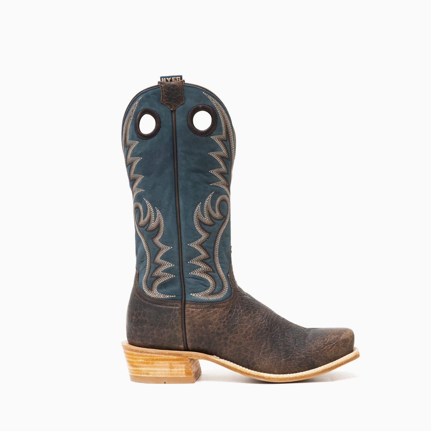Hyer Men's McCune Cowhide Cowboy Boot- Black