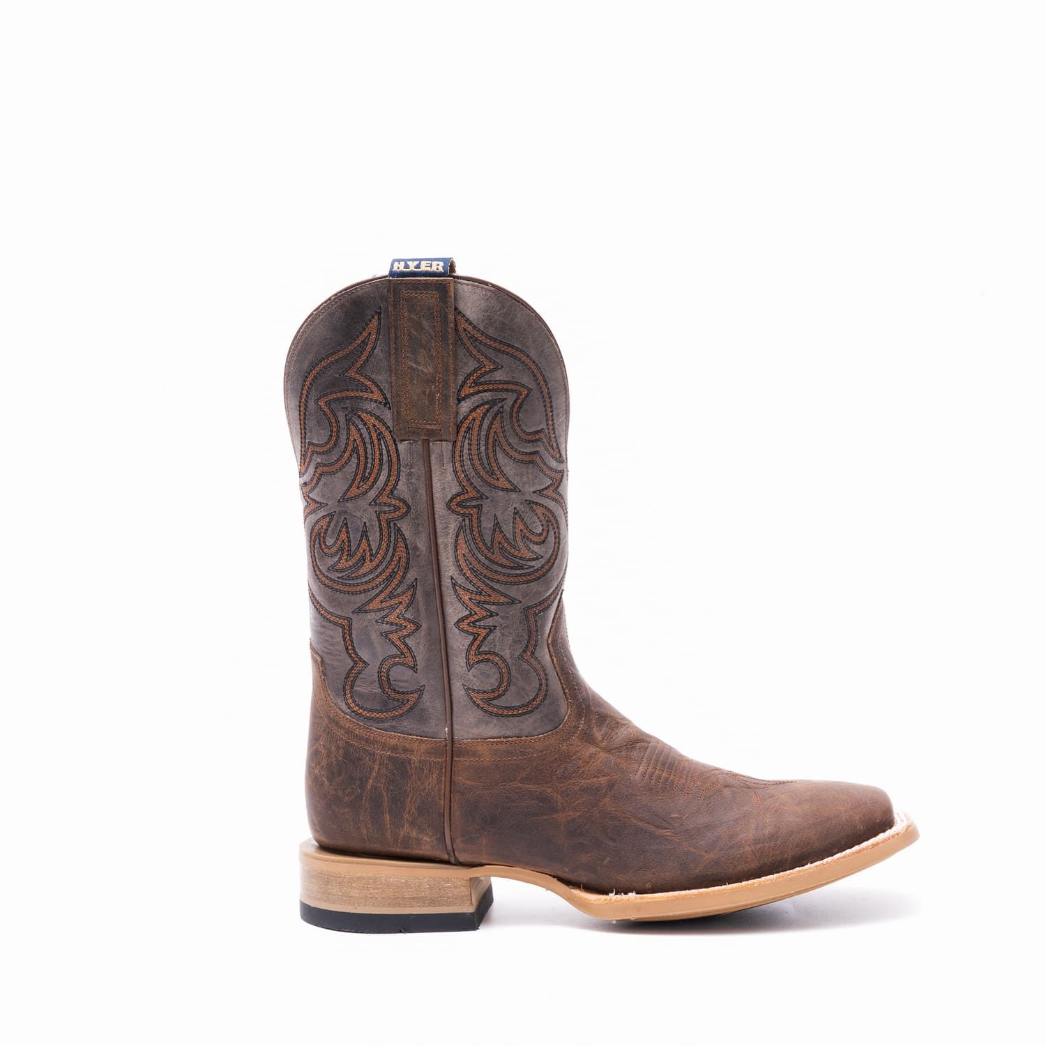 Hyer Men's Bucklin Western Boot- Tan/Grey