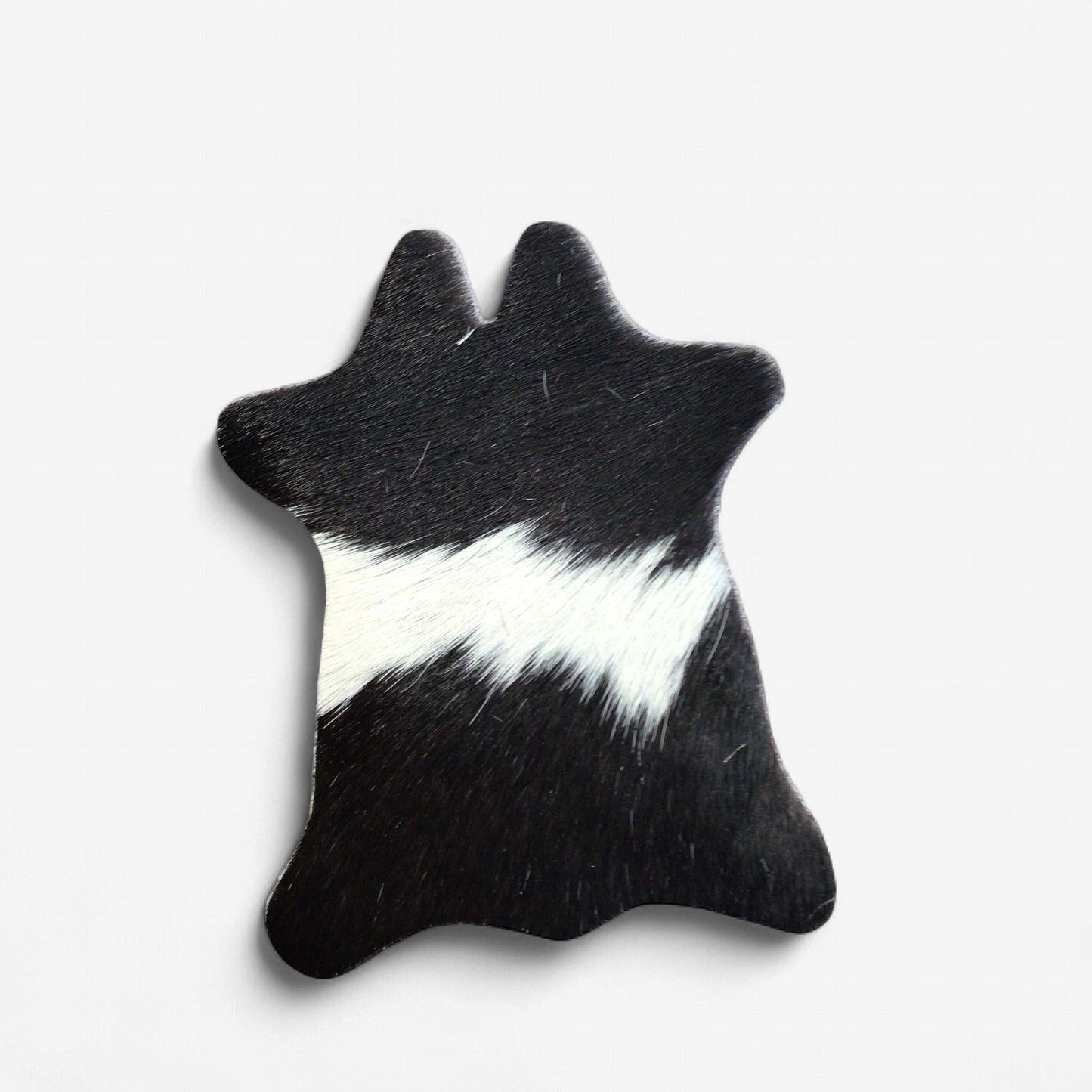Rustic Leather Designs Coaster Cowhide Shape, Natural Colors Assorted