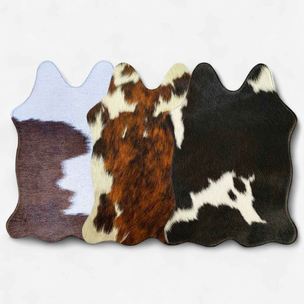 Rustic Leather Designs Placemat Cowhide Shape, Assorted Colors