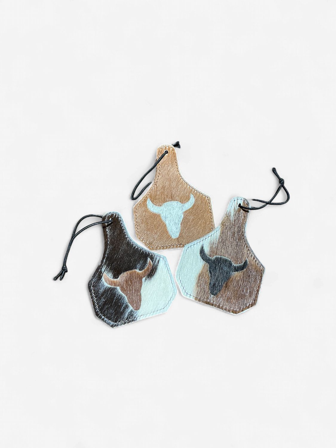 Rustic Leather Designs Keychain Tag, Made of Cowhide