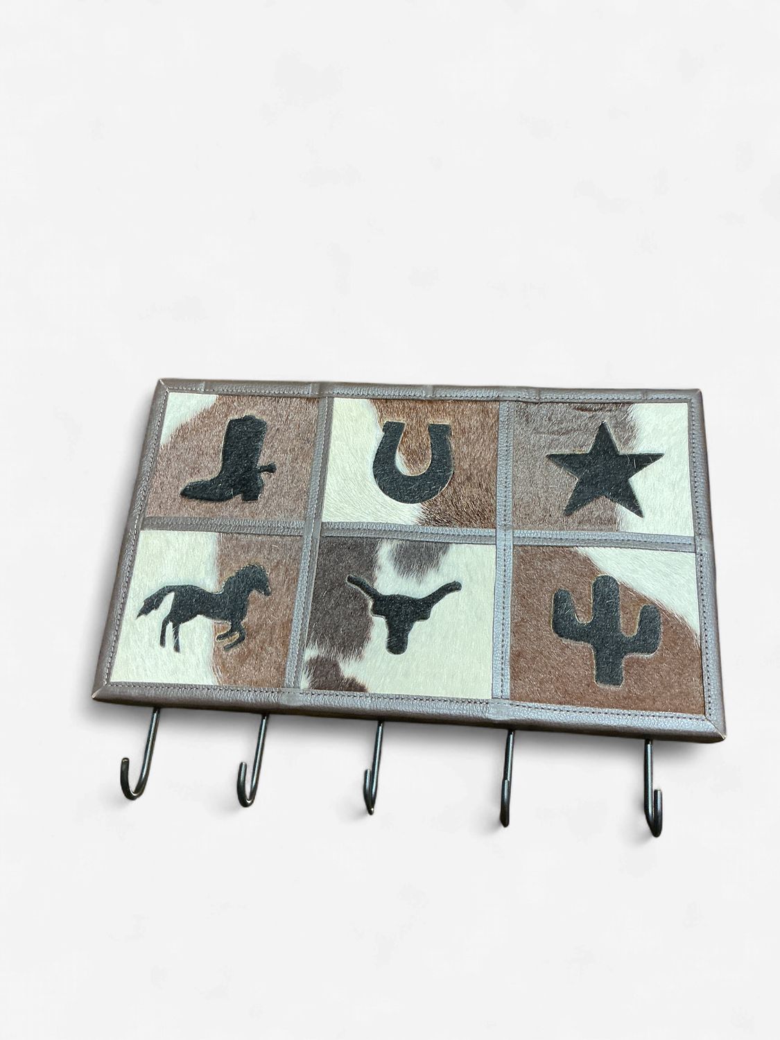 Rustic Leather Designs Wall Hook Western - Brown and White