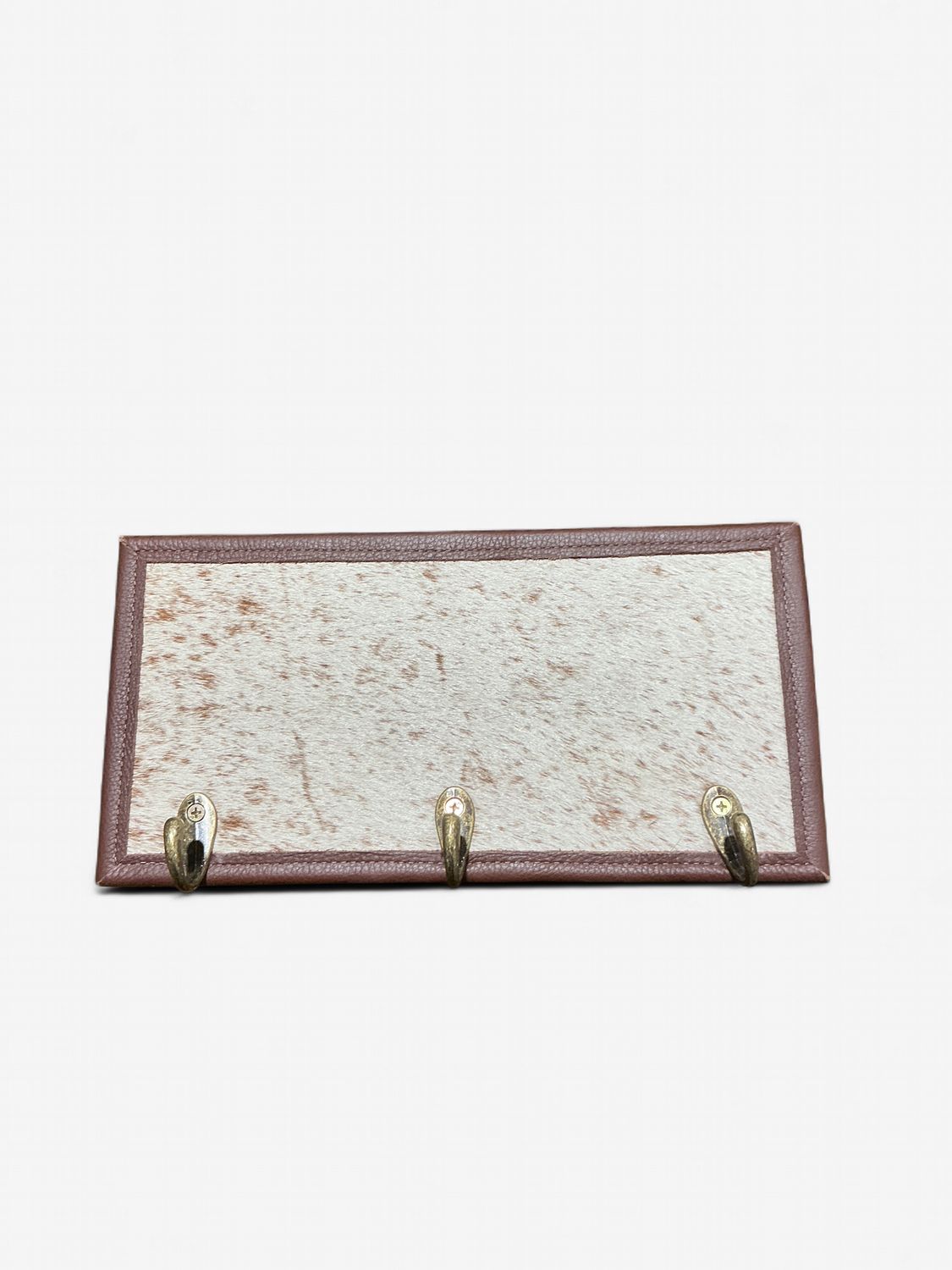 Rustic Leather Designs Wall Hook Western - Salt &amp; pepper Brown and White