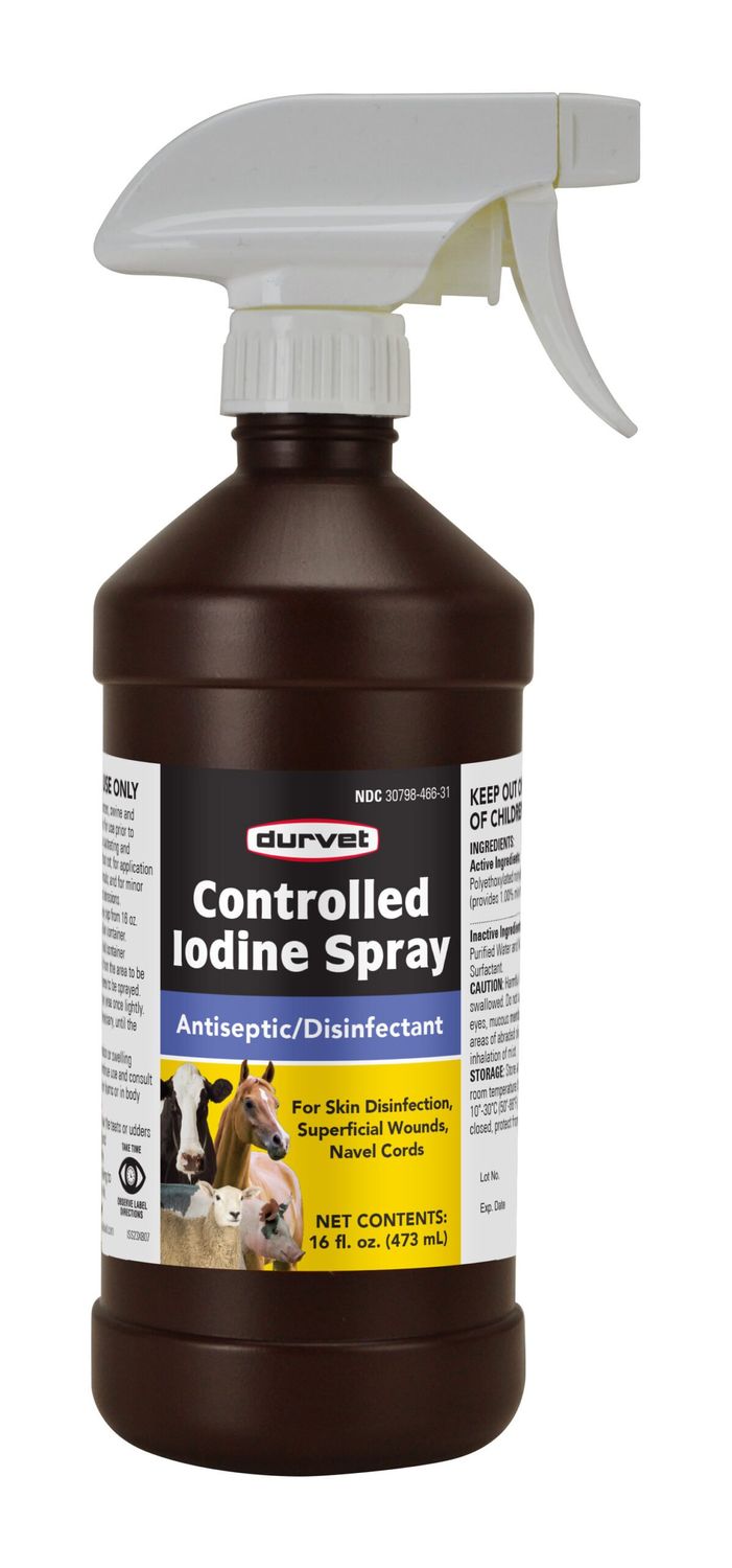 Durvet Controlled Iodine Spray Pint 12/c