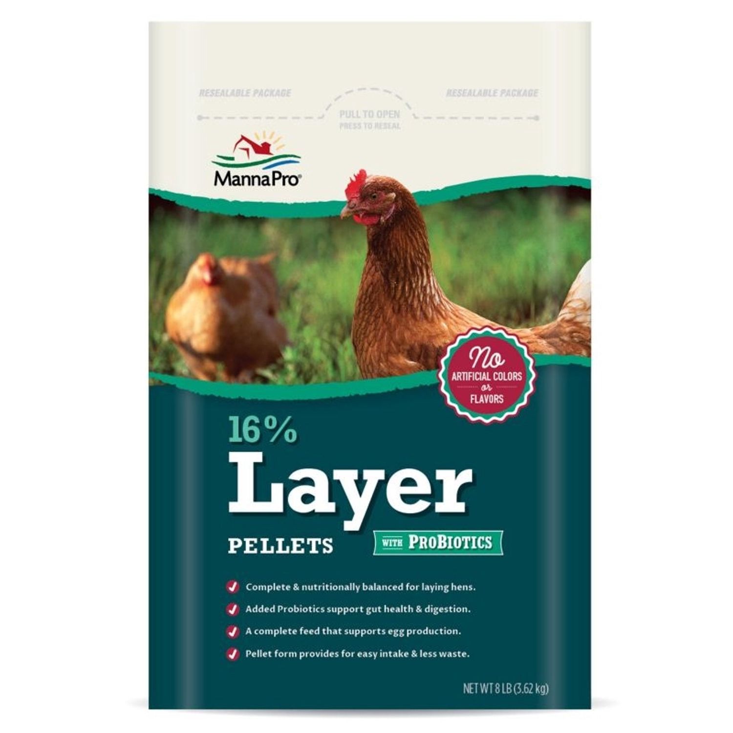 Manna Pro Layer Pellet 16% with Probiotics - 8 lb