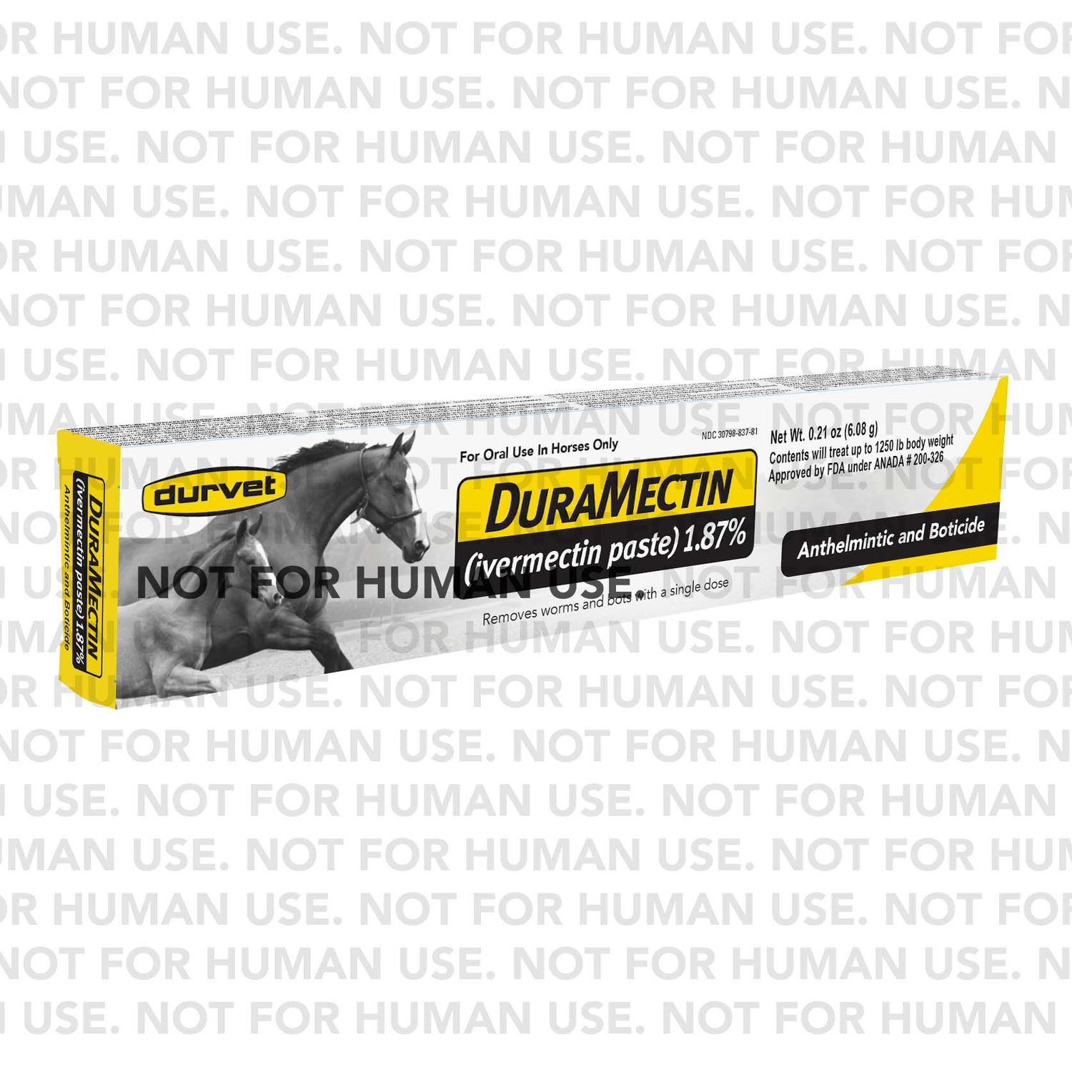 Durvet DuraMectin Paste 1.87% Horse Dewormer - 6.08 g