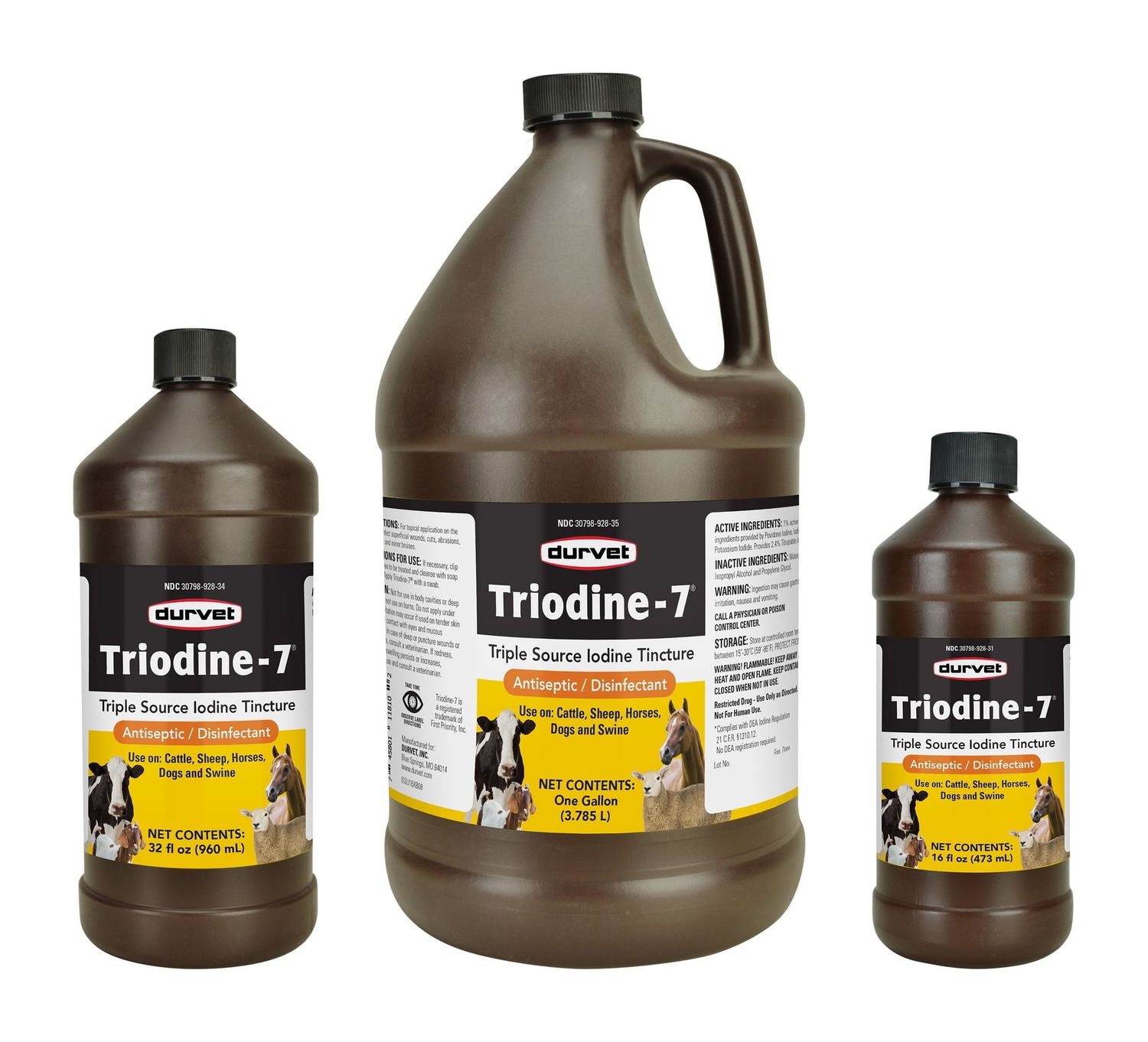 Durvet Triodine-7 16oz 12/c