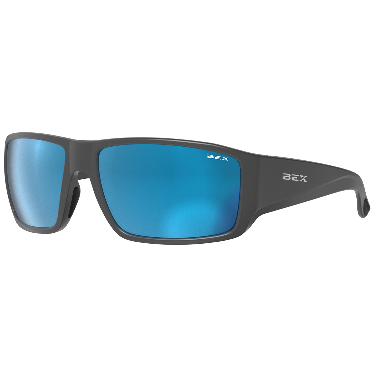BEX Badlands Sunglasses - Black / Sienna / Blue Angler Pro