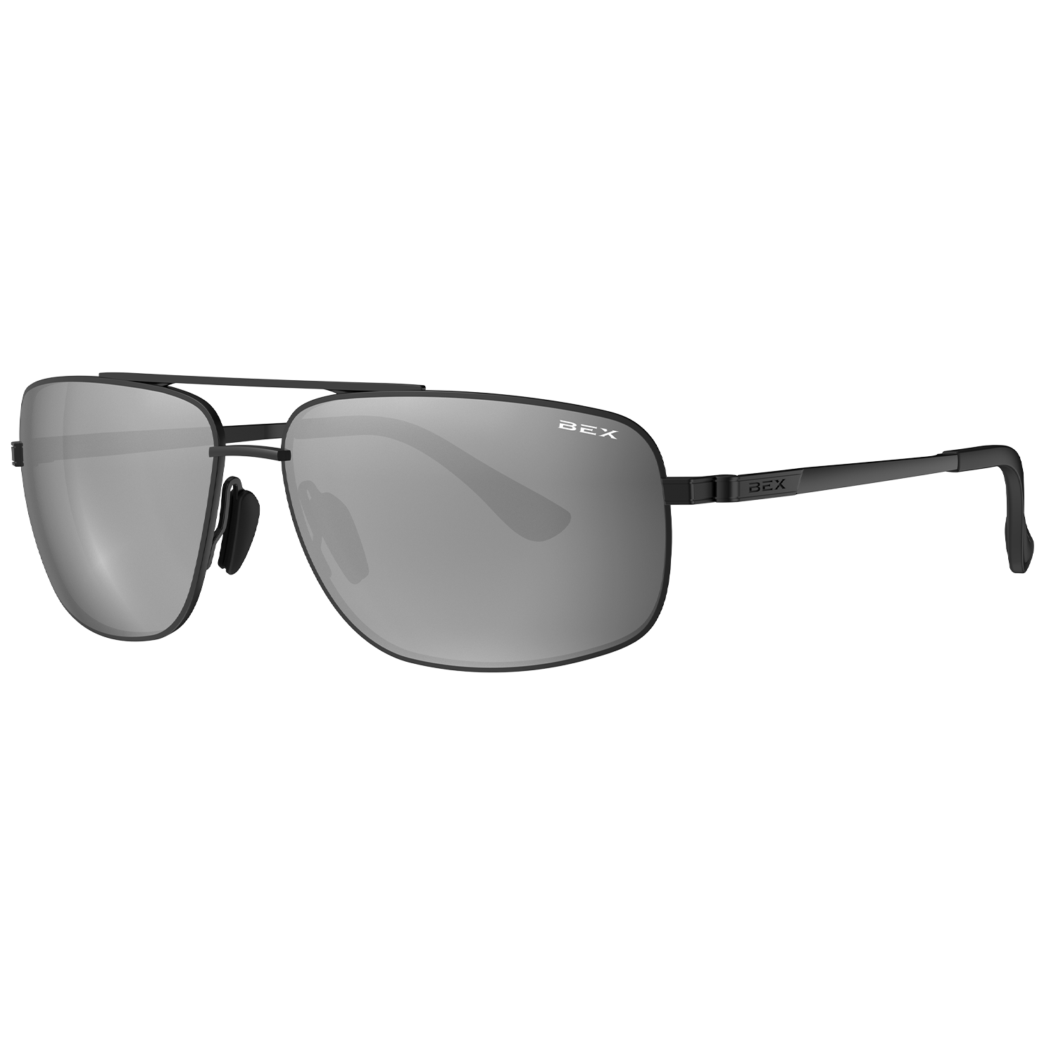 BEX Gambit Sunglasses, Color: Polished Black/Gray/Silver