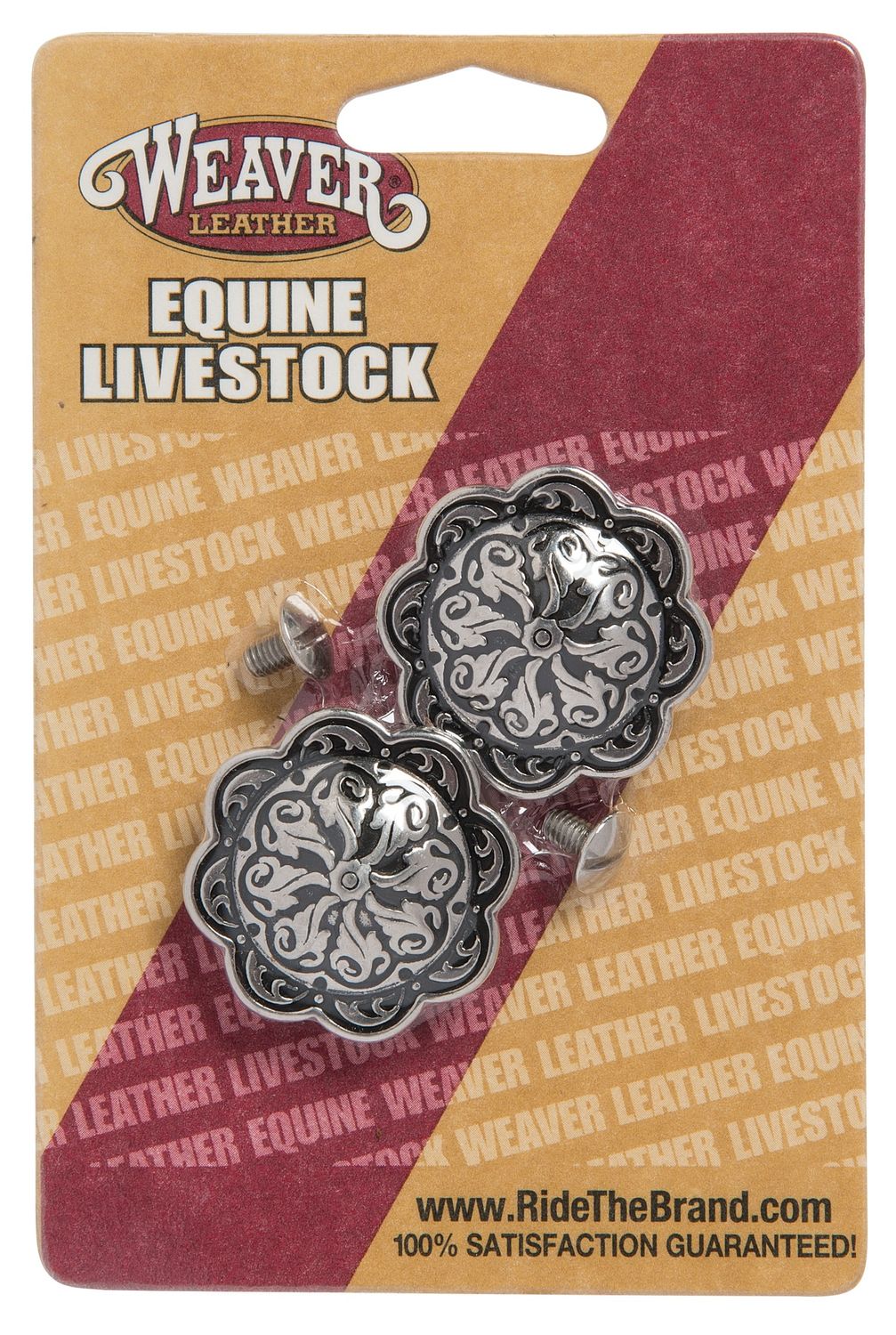 Horse Shoe Brand Floral Concho with Post, 1-1/2"