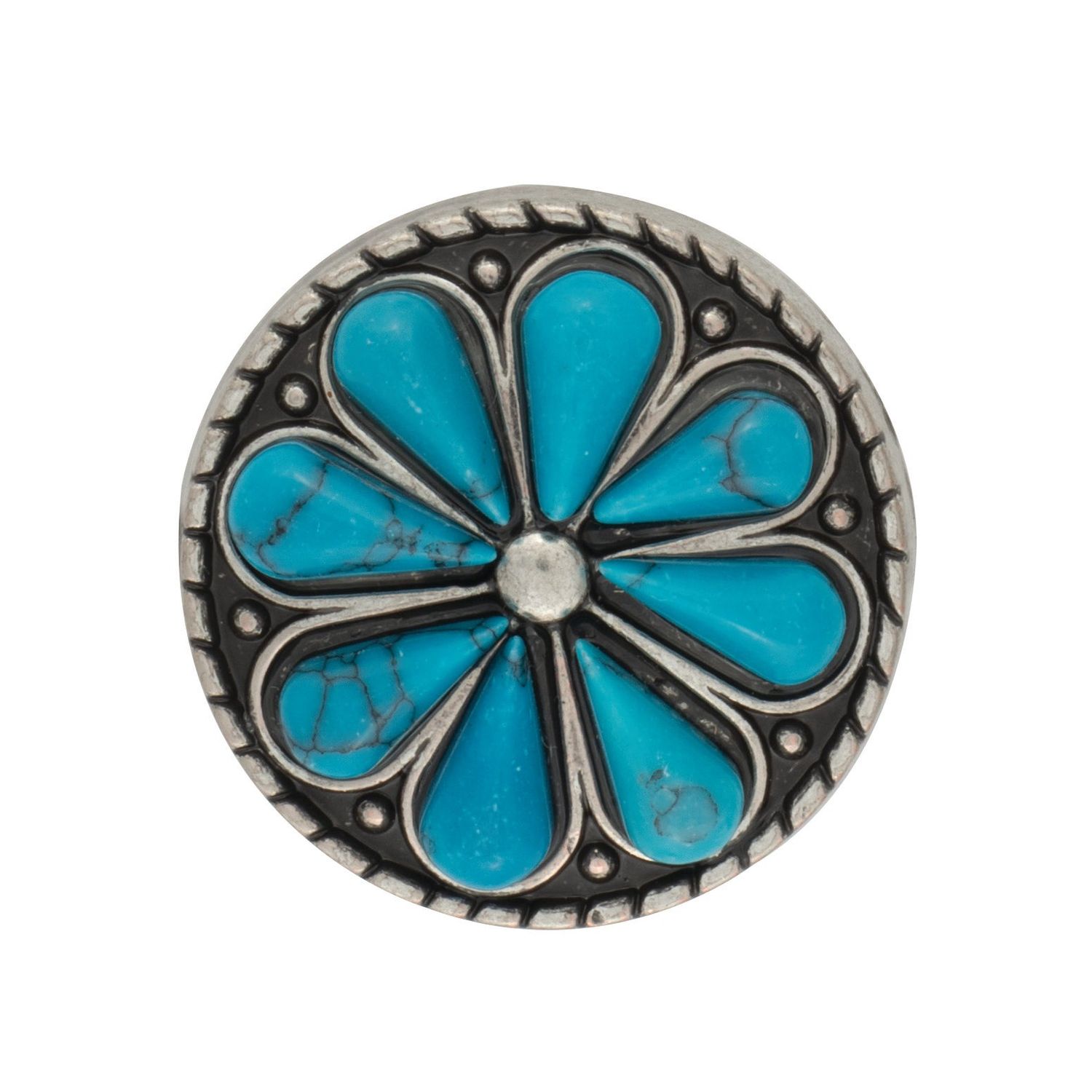 Weaver Leather Supply Turquoise Flower Concho, 1"