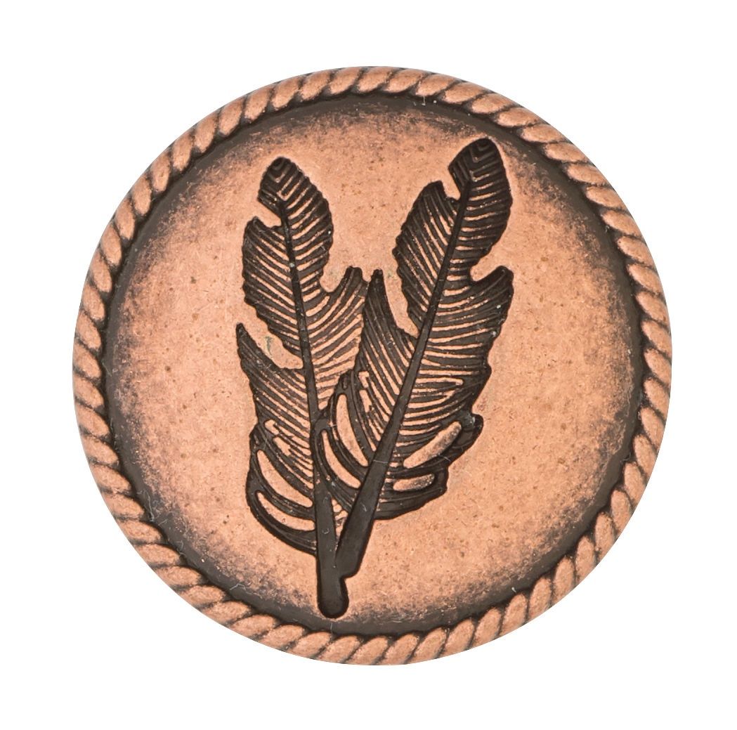 Weaver Leather Supply Feather Concho with Post, 1-1/4"