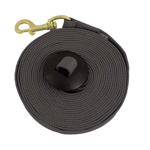 Partrade Black 25 Ft Lunge Line With Rubber Stopper
