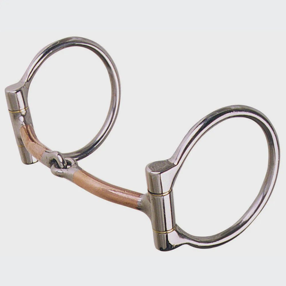 Reinsman Smooth Copper Offset Dee Ring Snaffle Bit