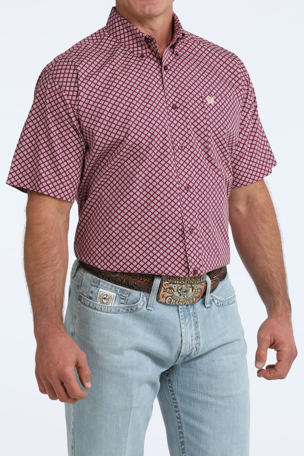 Cinch Men's Short Sleeve Print Shirt