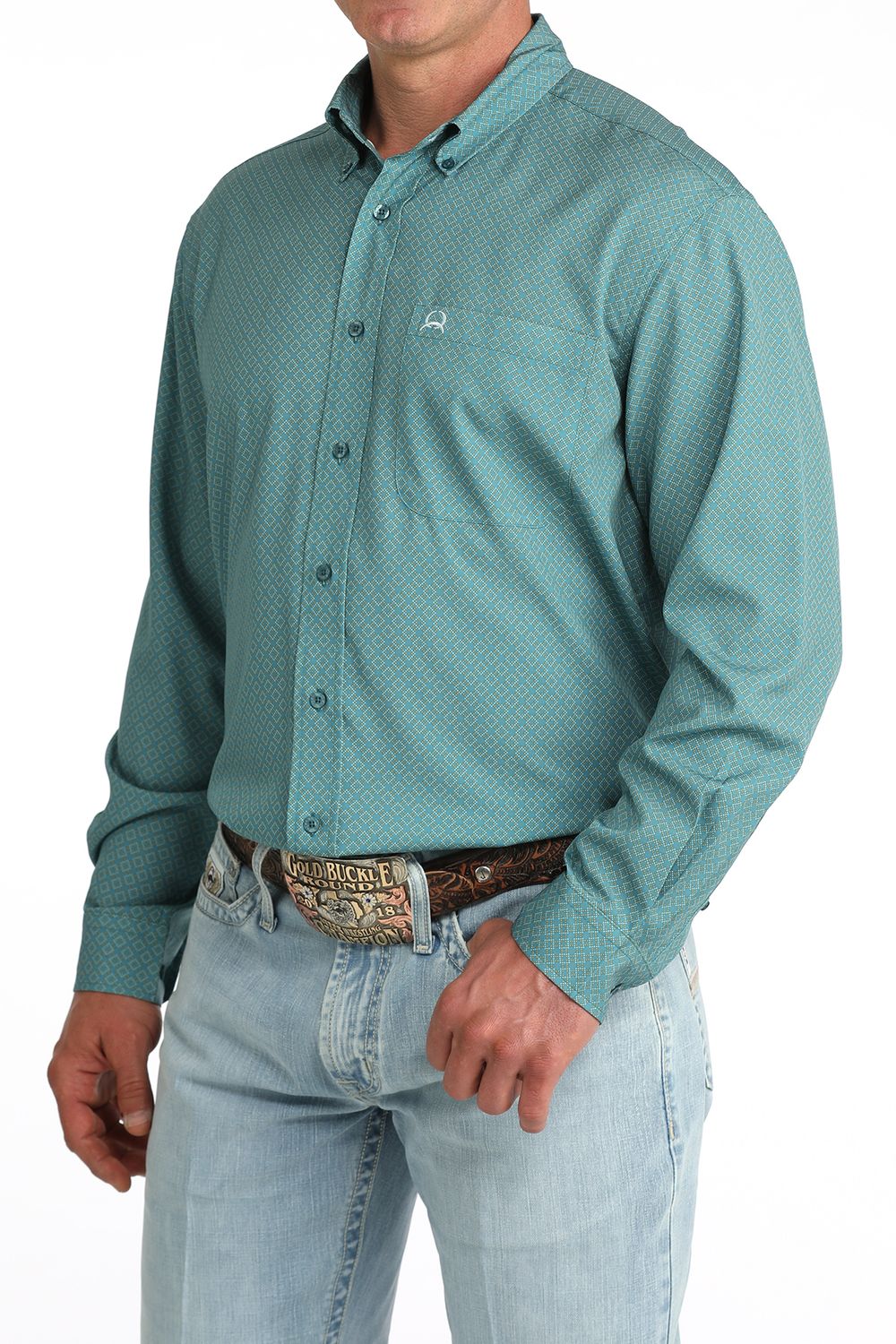 Cinch Men's Long Sleeve ArenaFlex Print Shirt