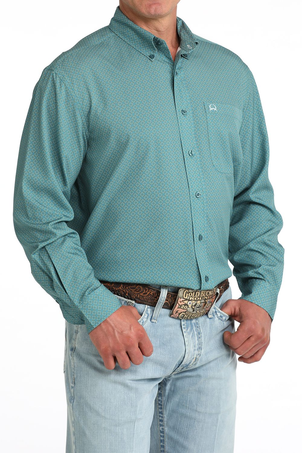 Cinch Men's Long Sleeve ArenaFlex Print Shirt