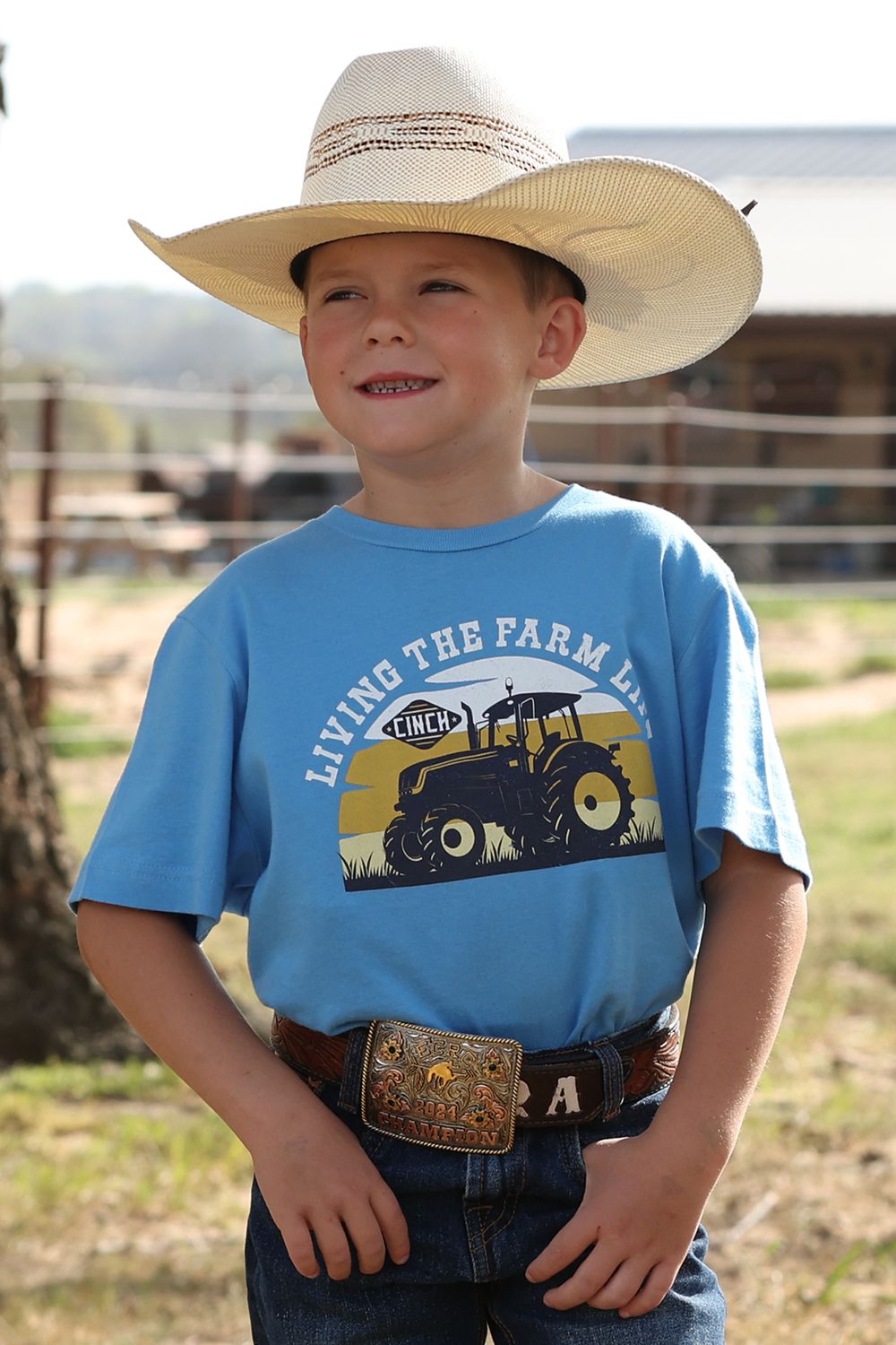 Cinch Boys' Blue Short Sleeve Tee